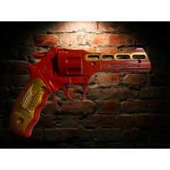 Револьвер, 16 см, металл, на блистере красного цвета