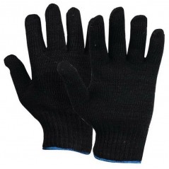 Рабочие перчатки черные утепленные зимние  без покрытия 10 пар