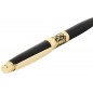 Подарочная шариковая ручка MANZONI VENEZIA, черно-золотой, матовая, футляр кожзам