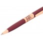 Подарочна шариковая ручка MANZONI VENEZIA, корпус бордо, матовая, футляр кожзам