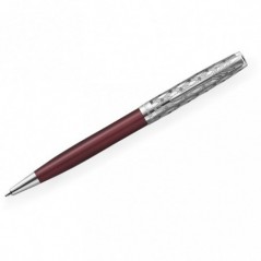 Ручка шариковая Parker "Sonnet Metal and Red Lacquer СT" черная, 1,0мм, поворот., подарочная упаковка