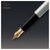 Ручка перьевая Parker "Sonnet Stainless Steel GT" черная, 0,8мм, подарочная упаковка