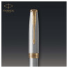 Ручка перьевая Parker "Sonnet Stainless Steel GT" черная, 0,8мм, подарочная упаковка