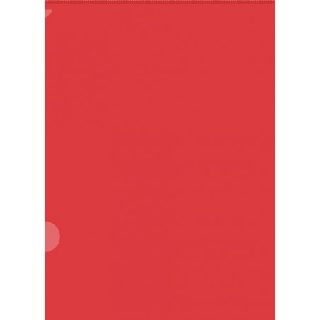 Папка уголок/ цвет красный, ф.-А4, 0,18 мм 