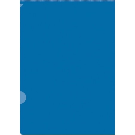 Папка уголок, синий, ф.-А4, толщина 0,18 мм