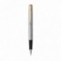 Набор Parker "Jotter Stainless Steel GT": ручка шариковая, 1,0мм и ручка перьевая, 1,0мм, подарочная упаковка