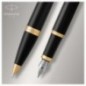 Набор Parker "IM Black GT": ручка шариковая, 1,0мм и ручка перьевая, 1,0мм, подарочная упаковка