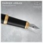 Ручка перьевая Parker "Urban Muted Black GT" 0,8мм, подарочная упаковка