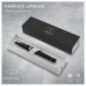 Ручка перьевая Parker "Urban Muted Black CT" 0,8мм, подарочная упаковка