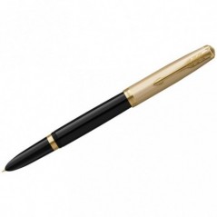 Ручка перьевая Parker "51 Deluxe Black GT", черная, 0,8мм, подарочная упаковка