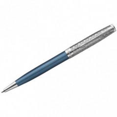 Ручка шариковая Parker "Sonnet Metal and Blue Lacquer СT" черная, 1,0мм, поворот., подарочная упаковка