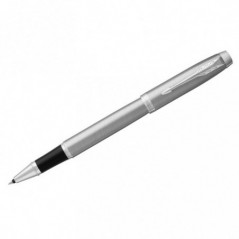 Ручка-роллер Parker "IM Essential Stainless Steel CT" черная, 0,8мм, подарочная упаковка