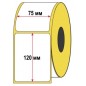 Термоэтикетки ЭКО для маркетплэйсов 75х120 мм., втулка 40 мм., 250 шт  (1 рулон)