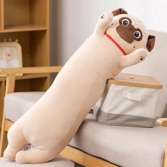 Мягкая игрушка - подушка собачка мопс батон 50 см.