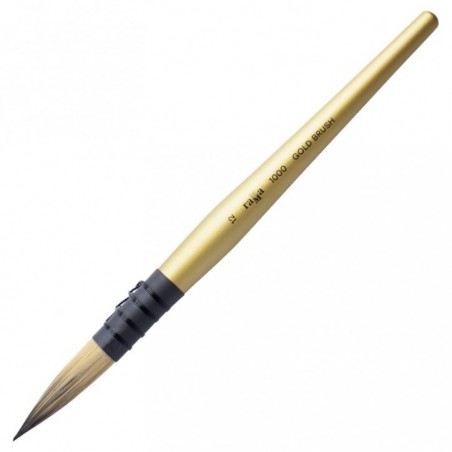 Кисть художественная синтетика Гамма "GOLD BRUSH", круглая 12, французское крепление, короткая ручка