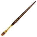 Кисть художественная синтетика имитация колонка Гамма "Классика", плоская 16, короткая ручка