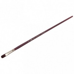 Кисть художественная синтетика бордовая Гамма "Вернисаж", плоскоовальная 10, длинная ручка