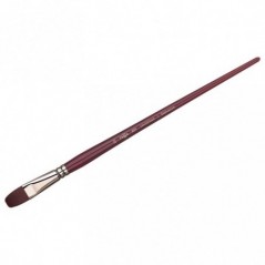 Кисть художественная синтетика бордовая Гамма "Вернисаж", плоскоовальная 20, длинная ручка