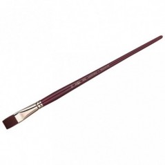 Кисть художественная синтетика бордовая Гамма "Вернисаж", плоская 22, длинная ручка