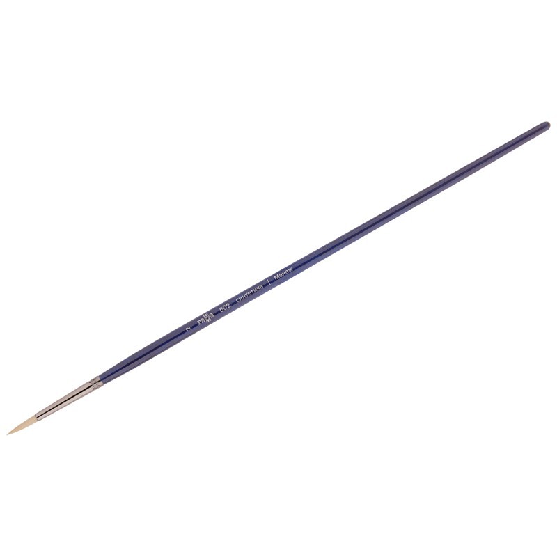 Кисть художественная синтетика упругая Гамма "Манеж", круглая 2, длинная ручка