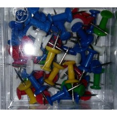 Кнопки силовые цветные Proff в пластиковой коробочке 50 шт.