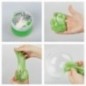 Набор для создания слайма ТРИ СОВЫ Slime party "Кото-пришельцы", зеленый, наполнение - блестки, светится в темноте
