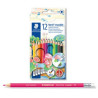 Карандаши цветные с ластиком STAEDTLER "Noris Club" 12 цв., картон.коробка
