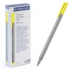 Ручка капиллярная STAEDTLER "Triplus" трехгр.,пластик, 0.3мм, цв.чернил: светло-желтый