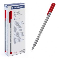 Ручка капиллярная STAEDTLER "Triplus" трехгр.,пластик, 0.3мм, цв.чернил: малиновый