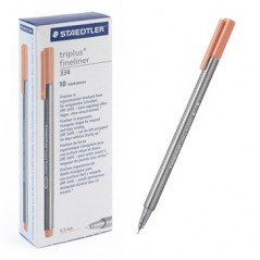 Ручка капиллярная STAEDTLER "Triplus" трехгр.,пластик, 0.3мм, цв.чернил: нежно розовый