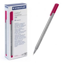 Ручка капиллярная STAEDTLER "Triplus" трехгр.,пластик, 0.3мм, цв.чернил: бордовый