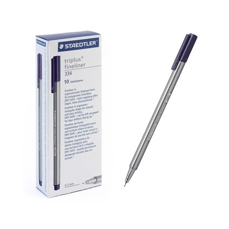 Ручка капиллярная STAEDTLER "Triplus" трехгр.,пластик, 0.3мм, цв.чернил: индиго