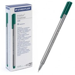 Ручка капиллярная STAEDTLER "Triplus" трехгр.,пластик, 0.3мм, цв.чернил: морской зеленый