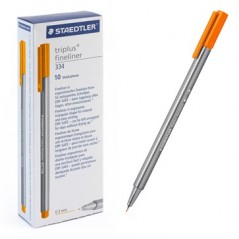 Ручка капиллярная STAEDTLER "Triplus" трехгр.,пластик, 0.3мм, цв.чернил: оранжевый