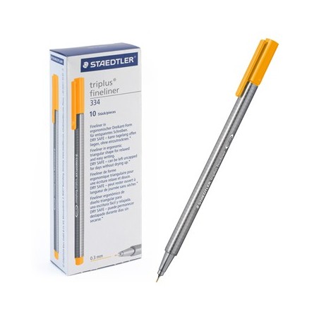 Ручка капиллярная STAEDTLER "Triplus" трехгр.,пластик, 0.3мм, цв.чернил: персиковый