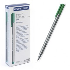Ручка капиллярная STAEDTLER "Triplus" трехгр.,пластик, 0.3мм, цв.чернил: зеленый