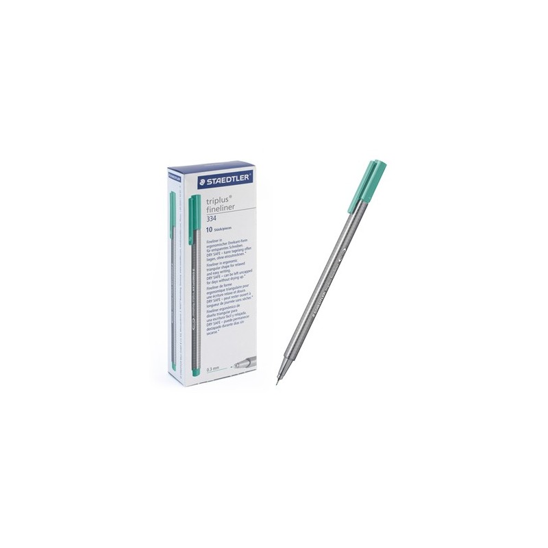 Ручка капиллярная STAEDTLER "Triplus" трехгр.,пластик, 0.3мм, цв.чернил: зеленый французский