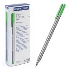 Ручка капиллярная STAEDTLER "Triplus" трехгр.,пластик, 0.3мм, цв.чернил: светло-зелёный