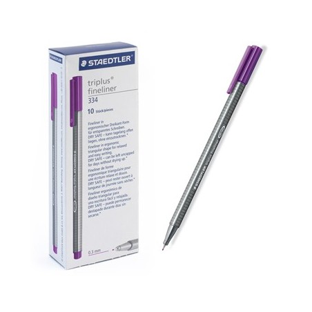 Ручка капиллярная STAEDTLER "Triplus" трехгр.,пластик, 0.3мм, цв.чернил: фиолетовый