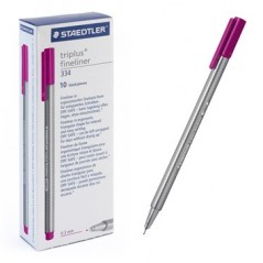 Ручка капиллярная STAEDTLER "Triplus" трехгр.,пластик, 0.3мм, цв.чернил: темно-сиреневый