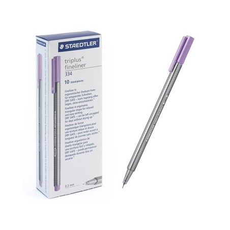 Ручка капиллярная STAEDTLER "Triplus" трехгр.,пластик, 0.3мм, цв.чернил: лавандовый