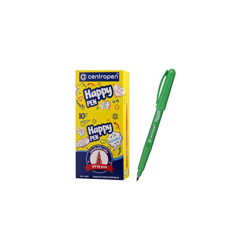 Линер Centropen "Happy Pen", 0,7мм, зеленый