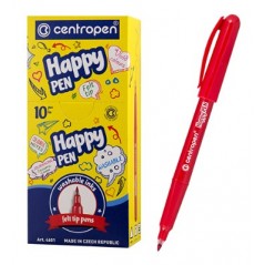 Линер Centropen "Happy Pen", 0,7мм, красный