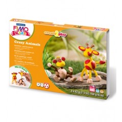 Набор: глина полимерная FIMO с игровыми элементами create&play Забавные животные "Обезьяна и жираф"