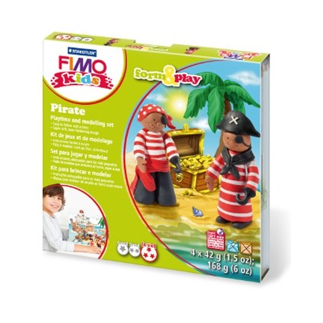 Набор: глина полимерная FIMO с игровыми элементами form&play "Пират"