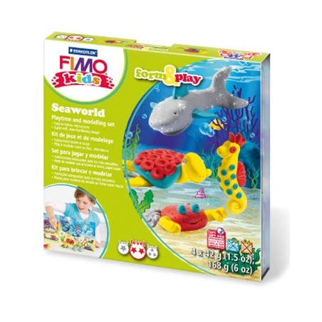 Набор: глина полимерная FIMO с игровыми элементами form&play "Подводный мир"