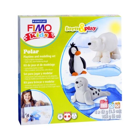 Набор: глина полимерная FIMO с игровыми элементами form&play "Северный полюс"