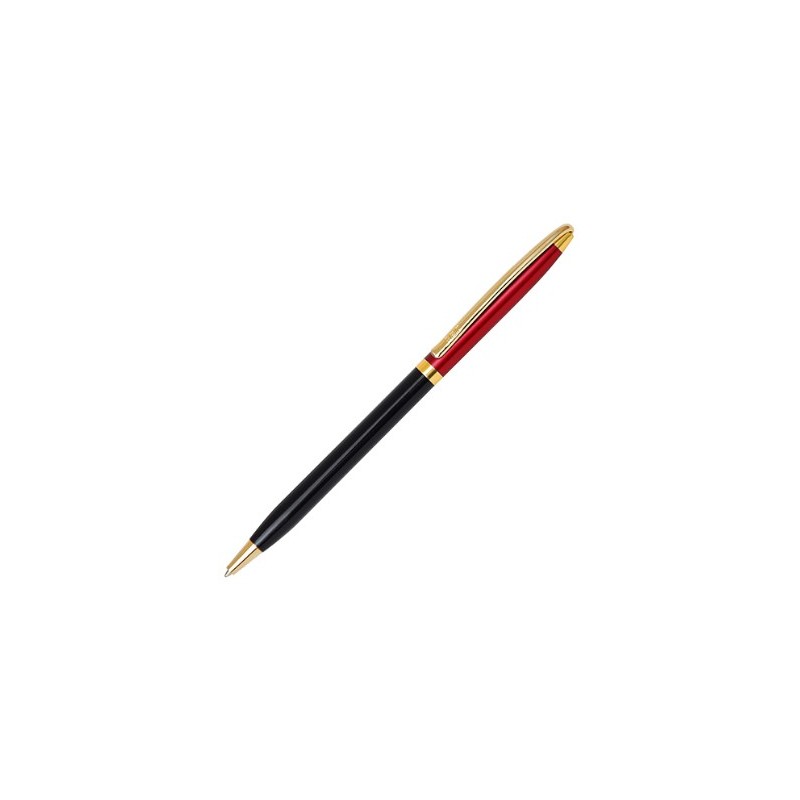 Ручка шарик."Flair" CARISHMA, красный с черным метал. корпус, цв.чернил синий