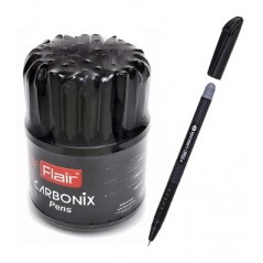 Ручка шарик. "Flair" CARBONIX V, карбоновый корпус, 0,7мм, черная