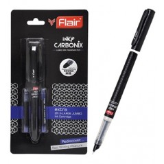 Ручка перьевая "Flair" CARBONIX INKY, пластик, синяя с 2мя капсулами XL в блистере